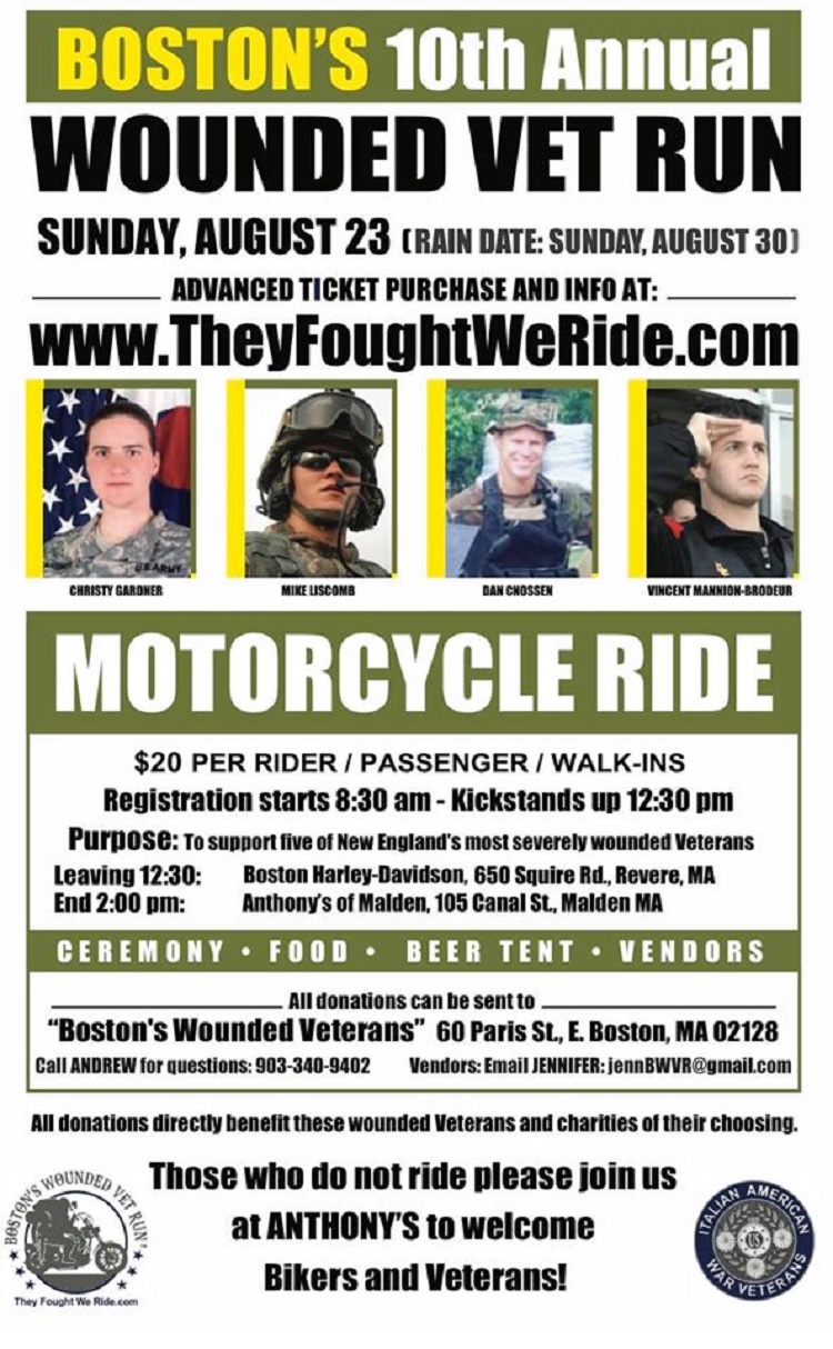 Boston's Annual Wounded Vet Run - Revere, Massachusetts - Lets Ride