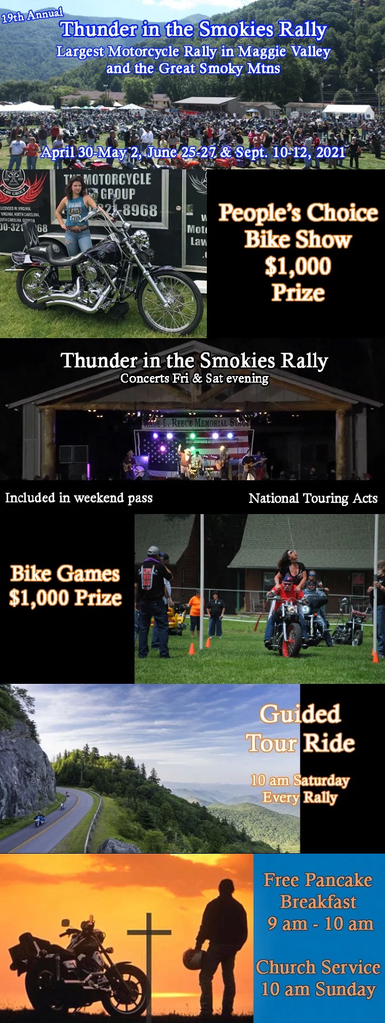 Thunder in The Smokies Summer Rally Maggie Valley, North Carolina