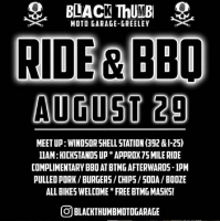 Black Thumb Moto Garage Ride and BBQ